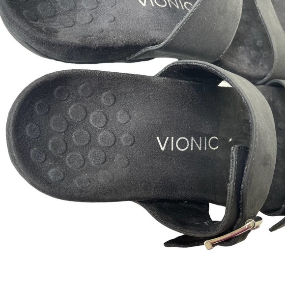 COPY - Vionic Ossa Orthaheel Women's Black Double Buckle Strap Sandals Size US 8 - Picture 9 of 12